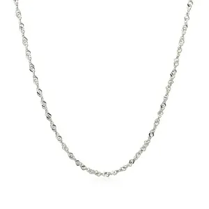 Unbranded 48171-16 14k White Gold Singapore Chain 1.5mm Size: 16''