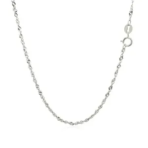 Unbranded 48171-16 14k White Gold Singapore Chain 1.5mm Size: 16''