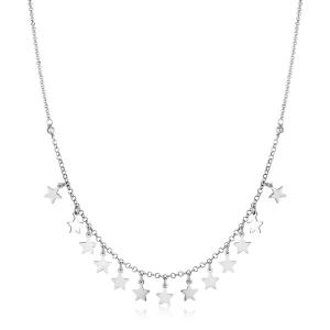 Unbranded 69730-18 Sterling Silver Necklace With Polished Stars Size: 