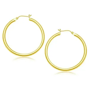 Unbranded 80407 10k Yellow Gold Polished Hoop Earrings (40 Mm)