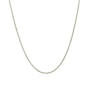 Unbranded 88547-16 14k White Gold Diamond Cut Round Wheat Chain 1.0mm 