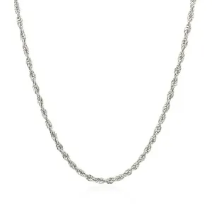 Unbranded 69668-16 2.0mm 14k White Gold Light Rope Chain Size: 16''