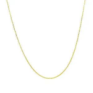 Unbranded 76063-16 14k Yellow Gold Diamond Cut Cable Link Chain 0.7mm 