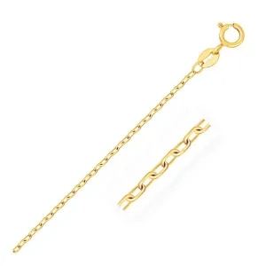 Unbranded 50886-16 14k Yellow Gold Faceted Cable Link Chain 1.3mm Size