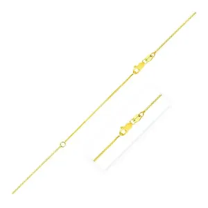 Unbranded 78406-18 Extendable Box Chain In 14k Yellow Gold (0.7mm) Siz