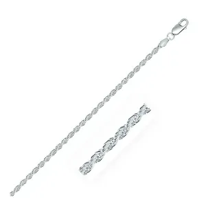 Unbranded 79302-24 Sterling Silver 2.9mm Diamond Cut Rope Style Chain 