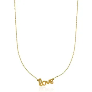 Unbranded 06534-18 14k Yellow Gold Script Love Necklace Size: 18''