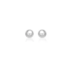 Unbranded 64144 14k White Gold Classic Stud Earrings (8.0 Mm)