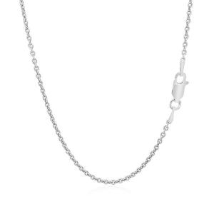 Unbranded 48600-18 Sterling Silver Rhodium Plated Round Cable Chain 1.