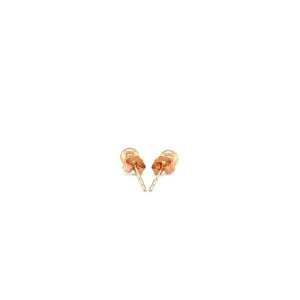 Unbranded 03331 14k Rose Gold Ball Style Stud Earrings (4.0 Mm)