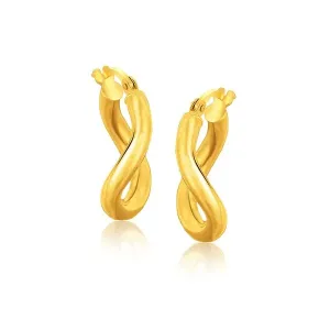 Unbranded 79681 14k Yellow Gold Italian Twist Hoop Earrings (58 Inch D