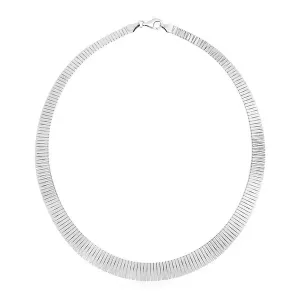 Unbranded 83674-17 Sterling Silver Serpentine Style Necklace With Line