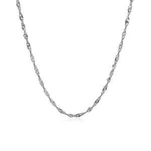 Unbranded 46924-16 14k White Gold Singapore Chain 1.7mm Size: 16''