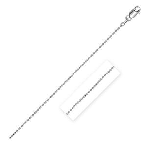 Unbranded 45530-16 14k White Gold Diamond Cut Bead Chain 1.0mm Size: 1