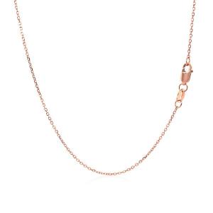 Unbranded 56488-18 Diamond Cut Cable Link Chain In 14k Rose Gold (0.8 