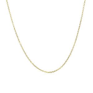 Unbranded 24705-16 14k Yellow Gold Diamond Cut Cable Link Chain 0.8mm 