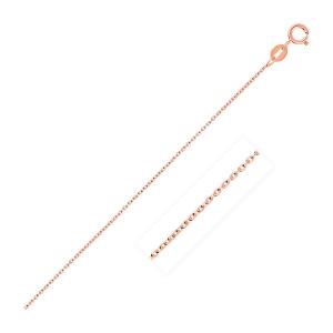 Unbranded 63496-18 14k Pink Gold Oval Cable Link Chain 0.7mm Size: 18'