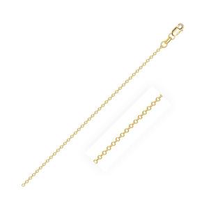 Unbranded 68432-16 14k Yellow Gold Diamond Cut Cable Link Chain 0.8mm 