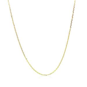 Unbranded 68432-16 14k Yellow Gold Diamond Cut Cable Link Chain 0.8mm 