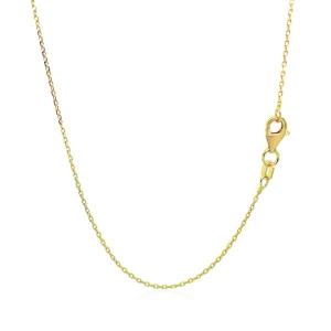 Unbranded 68432-16 14k Yellow Gold Diamond Cut Cable Link Chain 0.8mm 