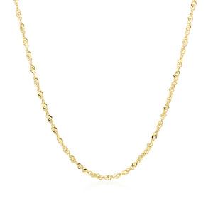 Unbranded 98866-16 14k Yellow Gold Singapore Chain 1.5mm Size: 16''