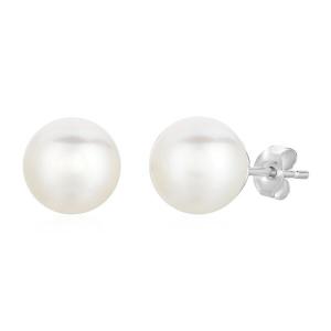 Unbranded 02292 Freshwater Pearl Earrings In Sterling Silver