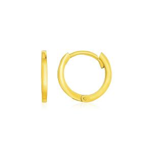 Unbranded 37575 14k Yellow Gold Petite Polished Round Hoop Earrings