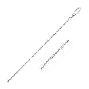 Unbranded 64839-20 14k White Gold Diamond Cut Rolo Chain 1.1mm Size: 2