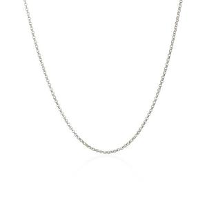 Unbranded 64839-20 14k White Gold Diamond Cut Rolo Chain 1.1mm Size: 2