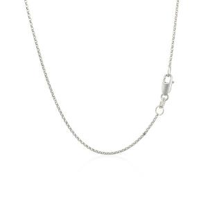 Unbranded 64839-20 14k White Gold Diamond Cut Rolo Chain 1.1mm Size: 2