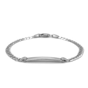 Unbranded 46365-6 14k White Gold Curb Link Chain Polished Children's I