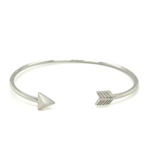 Unbranded 24084 Sterling Silver Polished Arrow Cuff Bangle