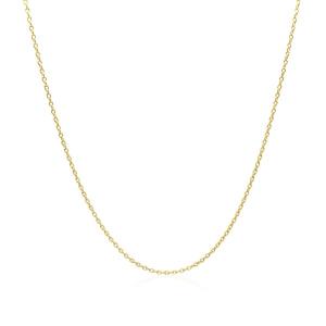 Unbranded 21953-22 14k Yellow Gold Adjustable Cable Chain With Heart A