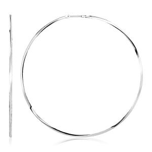 Unbranded 86496 Sterling Silver Large Polished Round Hoop Earrings