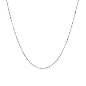 Unbranded 49956-20 14k White Gold Cable Link Chain 0.5mm Size: 20''