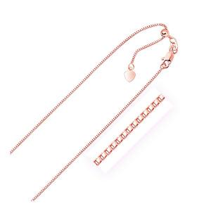 Unbranded 11503-22 14k Rose Gold Adjustable Box Chain 0.85mm Size: 22'