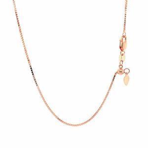 Unbranded 11503-22 14k Rose Gold Adjustable Box Chain 0.85mm Size: 22'