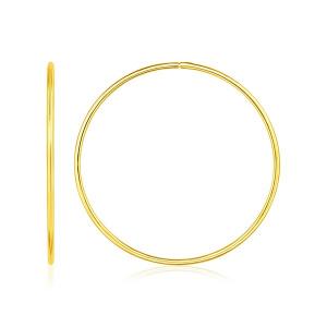 Unbranded 79659 Endless Hoop Style Earrings In 14k Yellow Gold