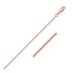 Unbranded 53269-16 14k Rose Gold Diamond Cut Round Wheat Chain 1.1mm S