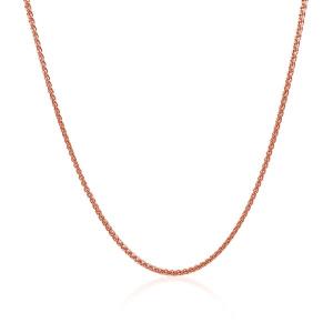 Unbranded 53269-16 14k Rose Gold Diamond Cut Round Wheat Chain 1.1mm S