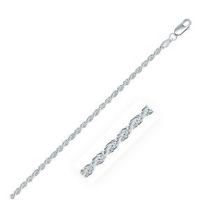 Unbranded 79302-22 Sterling Silver 2.9mm Diamond Cut Rope Style Chain 