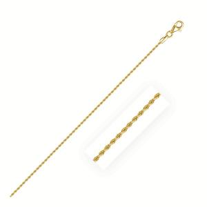 Unbranded 73725-16 14k Yellow Gold Solid Diamond Cut Rope Chain 1.5mm 