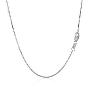 Unbranded 95686-24 14k White Gold Classic Box Chain 0.8mm Size: 24''