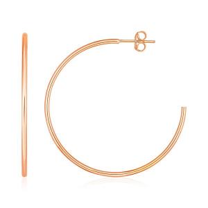 Unbranded 46004 14k Rose Gold Polished Hoop Earrings