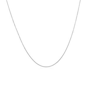 Unbranded 60108-18 14k White Gold Classic Box Chain 0.4mm Size: 18''