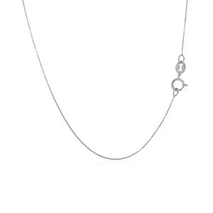 Unbranded 60108-18 14k White Gold Classic Box Chain 0.4mm Size: 18''