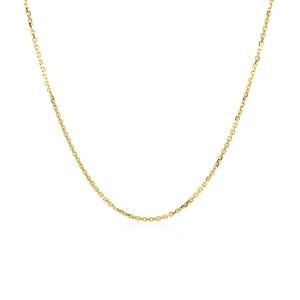 Unbranded 58935-22 10k Yellow Gold Adjustable Cable Chain 0.9mm Size: 