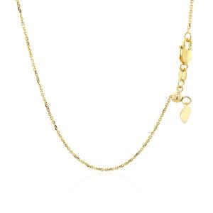 Unbranded 58935-22 10k Yellow Gold Adjustable Cable Chain 0.9mm Size: 