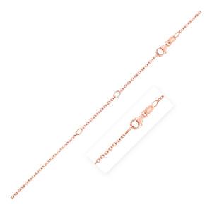 Unbranded 36325-18 Double Extendable Cable Chain In 14k Rose Gold (1.2