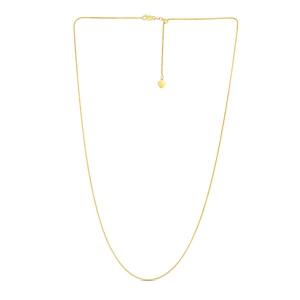 Unbranded 02435-22 14k Yellow Gold Adjustable Franco Chain 0.9mm Size: